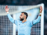 Taty Castellanos of SS Lazio gestures during the Serie A Enilive match between SS Lazio and Cagliari Calcio at Stadio Olimpico on November 4...