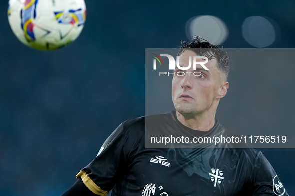 Nadir Zortea of Cagliari Calcio looks on during the Serie A Enilive match between SS Lazio and Cagliari Calcio at Stadio Olimpico on Novembe...