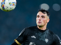 Nadir Zortea of Cagliari Calcio looks on during the Serie A Enilive match between SS Lazio and Cagliari Calcio at Stadio Olimpico on Novembe...