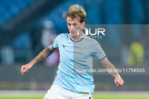 Nicolo' Rovella of SS Lazio during the Serie A Enilive match between SS Lazio and Cagliari Calcio at Stadio Olimpico on November 4, 2024 in...