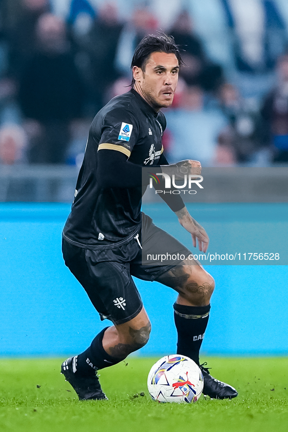 Nicolas Viola of Cagliari Calcio during the Serie A Enilive match between SS Lazio and Cagliari Calcio at Stadio Olimpico on November 4, 202...