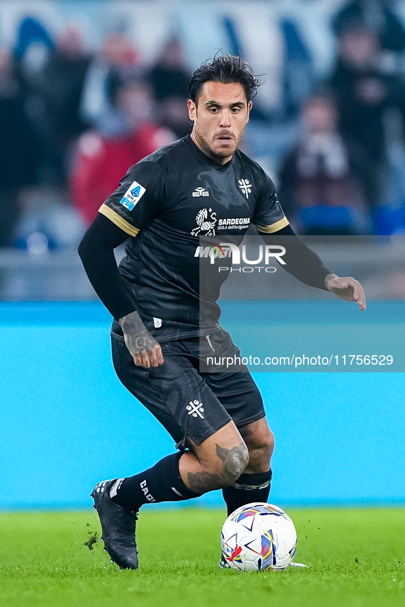 Nicolas Viola of Cagliari Calcio during the Serie A Enilive match between SS Lazio and Cagliari Calcio at Stadio Olimpico on November 4, 202...