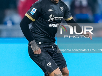 Nicolas Viola of Cagliari Calcio during the Serie A Enilive match between SS Lazio and Cagliari Calcio at Stadio Olimpico on November 4, 202...