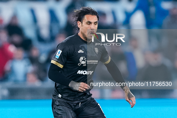 Nicolas Viola of Cagliari Calcio during the Serie A Enilive match between SS Lazio and Cagliari Calcio at Stadio Olimpico on November 4, 202...