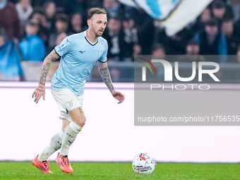 Manuel Lazzari of SS Lazio during the Serie A Enilive match between SS Lazio and Cagliari Calcio at Stadio Olimpico on November 4, 2024 in R...