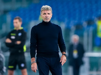 Marco Baroni head coach of SS Lazio looks on during the Serie A Enilive match between SS Lazio and Cagliari Calcio at Stadio Olimpico on Nov...