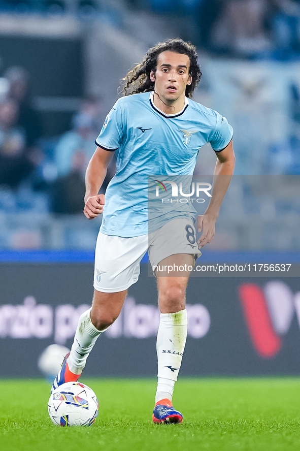 Matteo Guendouzi of SS Lazio during the Serie A Enilive match between SS Lazio and Cagliari Calcio at Stadio Olimpico on November 4, 2024 in...