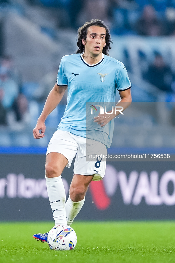 Matteo Guendouzi of SS Lazio during the Serie A Enilive match between SS Lazio and Cagliari Calcio at Stadio Olimpico on November 4, 2024 in...