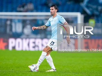 Alessio Romagnoli of SS Lazio during the Serie A Enilive match between SS Lazio and Cagliari Calcio at Stadio Olimpico on November 4, 2024 i...