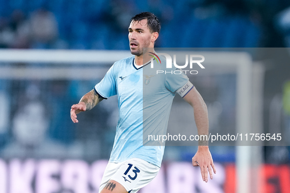 Alessio Romagnoli of SS Lazio during the Serie A Enilive match between SS Lazio and Cagliari Calcio at Stadio Olimpico on November 4, 2024 i...