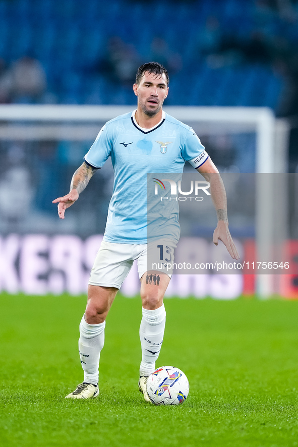 Alessio Romagnoli of SS Lazio during the Serie A Enilive match between SS Lazio and Cagliari Calcio at Stadio Olimpico on November 4, 2024 i...