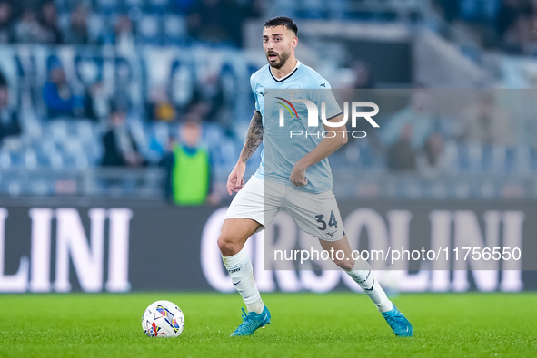 Mario Gila of SS Lazio during the Serie A Enilive match between SS Lazio and Cagliari Calcio at Stadio Olimpico on November 4, 2024 in Rome,...