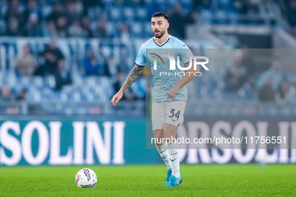 Mario Gila of SS Lazio during the Serie A Enilive match between SS Lazio and Cagliari Calcio at Stadio Olimpico on November 4, 2024 in Rome,...