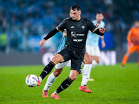 Nadir Zortea of Cagliari Calcio during the Serie A Enilive match between SS Lazio and Cagliari Calcio at Stadio Olimpico on November 4, 2024...