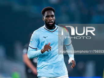 Mattia Zaccagni of SS Lazio gestures during the Serie A Enilive match between SS Lazio and Cagliari Calcio at Stadio Olimpico on November 4,...