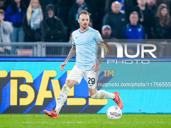 Manuel Lazzari of SS Lazio during the Serie A Enilive match between SS Lazio and Cagliari Calcio at Stadio Olimpico on November 4, 2024 in R...