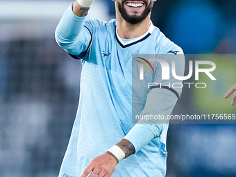 Taty Castellanos of SS Lazio gestures during the Serie A Enilive match between SS Lazio and Cagliari Calcio at Stadio Olimpico on November 4...