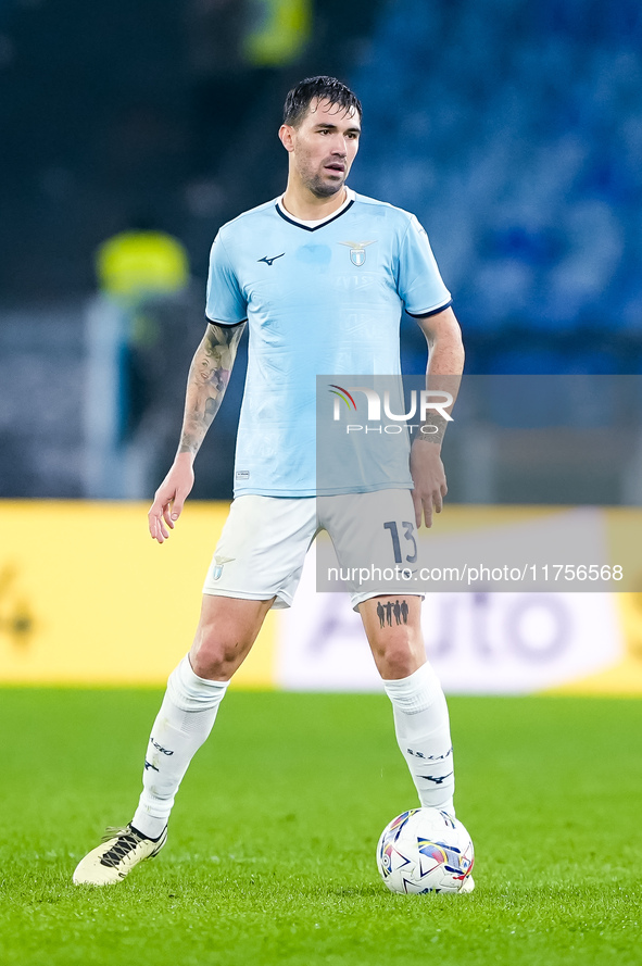 Alessio Romagnoli of SS Lazio during the Serie A Enilive match between SS Lazio and Cagliari Calcio at Stadio Olimpico on November 4, 2024 i...