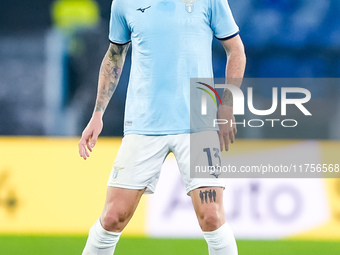 Alessio Romagnoli of SS Lazio during the Serie A Enilive match between SS Lazio and Cagliari Calcio at Stadio Olimpico on November 4, 2024 i...