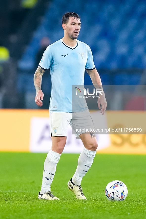 Alessio Romagnoli of SS Lazio during the Serie A Enilive match between SS Lazio and Cagliari Calcio at Stadio Olimpico on November 4, 2024 i...