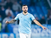 Mario Gila of SS Lazio gestures during the Serie A Enilive match between SS Lazio and Cagliari Calcio at Stadio Olimpico on November 4, 2024...