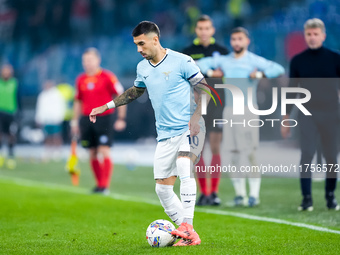 Mattia Zaccagni of SS Lazio during the Serie A Enilive match between SS Lazio and Cagliari Calcio at Stadio Olimpico on November 4, 2024 in...