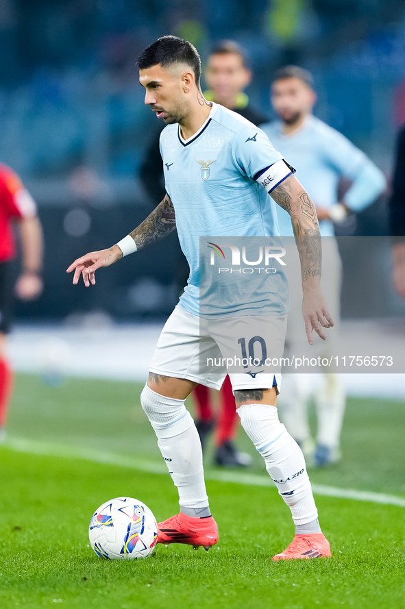 Mattia Zaccagni of SS Lazio during the Serie A Enilive match between SS Lazio and Cagliari Calcio at Stadio Olimpico on November 4, 2024 in...