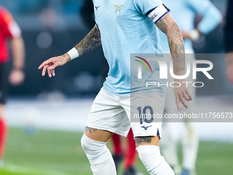 Mattia Zaccagni of SS Lazio during the Serie A Enilive match between SS Lazio and Cagliari Calcio at Stadio Olimpico on November 4, 2024 in...