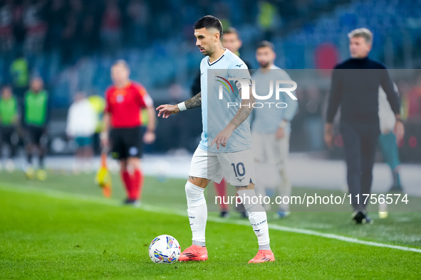 Mattia Zaccagni of SS Lazio during the Serie A Enilive match between SS Lazio and Cagliari Calcio at Stadio Olimpico on November 4, 2024 in...