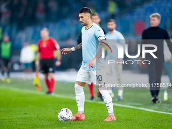 Mattia Zaccagni of SS Lazio during the Serie A Enilive match between SS Lazio and Cagliari Calcio at Stadio Olimpico on November 4, 2024 in...