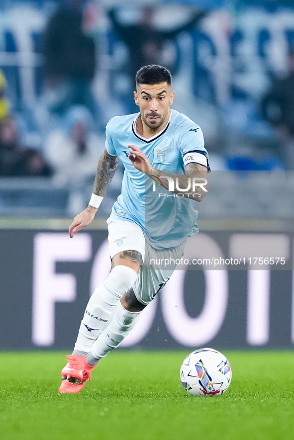 Mattia Zaccagni of SS Lazio during the Serie A Enilive match between SS Lazio and Cagliari Calcio at Stadio Olimpico on November 4, 2024 in...