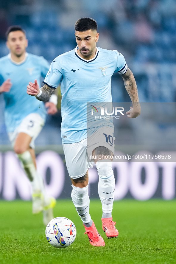 Mattia Zaccagni of SS Lazio during the Serie A Enilive match between SS Lazio and Cagliari Calcio at Stadio Olimpico on November 4, 2024 in...