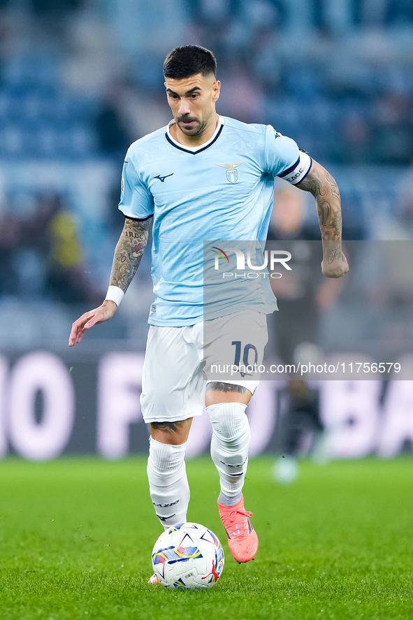 Mattia Zaccagni of SS Lazio during the Serie A Enilive match between SS Lazio and Cagliari Calcio at Stadio Olimpico on November 4, 2024 in...