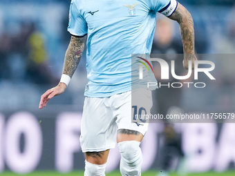 Mattia Zaccagni of SS Lazio during the Serie A Enilive match between SS Lazio and Cagliari Calcio at Stadio Olimpico on November 4, 2024 in...