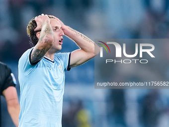 Nicolo' Rovella of SS Lazio looks dejected during the Serie A Enilive match between SS Lazio and Cagliari Calcio at Stadio Olimpico on Novem...