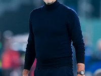 Marco Baroni head coach of SS Lazio looks on during the Serie A Enilive match between SS Lazio and Cagliari Calcio at Stadio Olimpico on Nov...