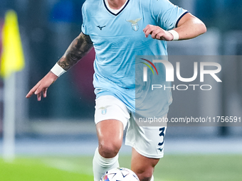 Luca Pellegrini of SS Lazio during the Serie A Enilive match between SS Lazio and Cagliari Calcio at Stadio Olimpico on November 4, 2024 in...