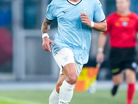 Luca Pellegrini of SS Lazio during the Serie A Enilive match between SS Lazio and Cagliari Calcio at Stadio Olimpico on November 4, 2024 in...