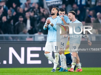 Taty Castellanos of SS Lazio greets the fans at the end of  the Serie A Enilive match between SS Lazio and Cagliari Calcio at Stadio Olimpic...