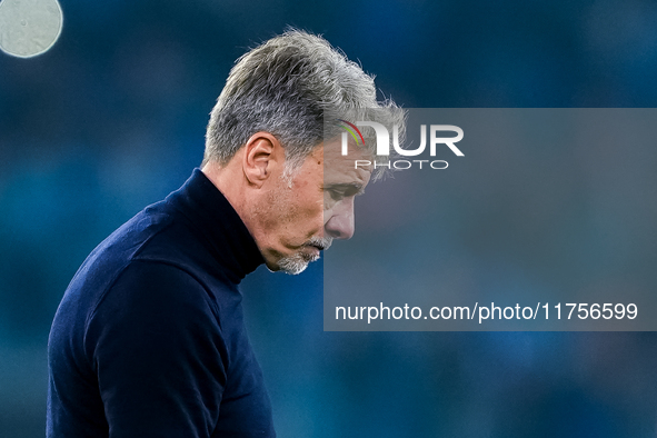 Marco Baroni head coach of SS Lazio during the Serie A Enilive match between SS Lazio and Cagliari Calcio at Stadio Olimpico on November 4,...