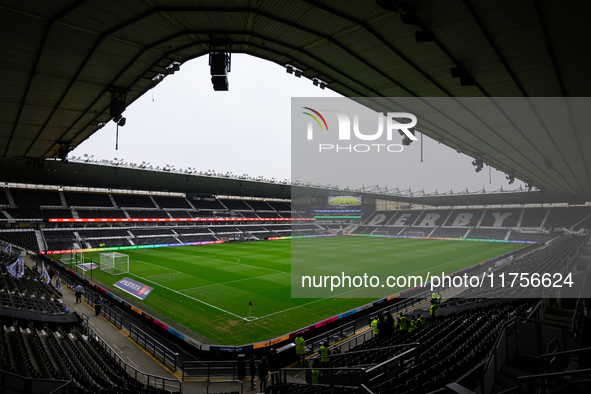 A general view inside Pride Park, home to Derby County, during the Sky Bet Championship match between Derby County and Plymouth Argyle at Pr...