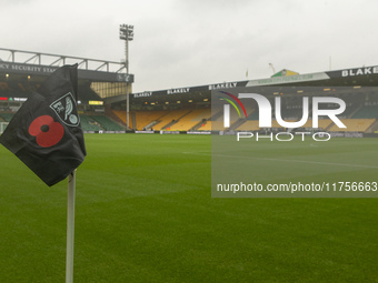 A general view of Norwich City Football Club stadium before the Sky Bet Championship match between Norwich City and Bristol City at Carrow R...