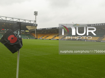 A general view of Norwich City Football Club stadium before the Sky Bet Championship match between Norwich City and Bristol City at Carrow R...