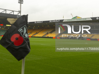 A general view of Norwich City Football Club stadium before the Sky Bet Championship match between Norwich City and Bristol City at Carrow R...