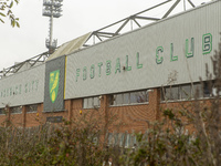 A general view of Norwich City Football Club stadium before the Sky Bet Championship match between Norwich City and Bristol City at Carrow R...