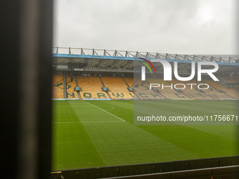 A general view of Norwich City Football Club stadium before the Sky Bet Championship match between Norwich City and Bristol City at Carrow R...