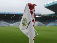 Remembrance corner flags are at Elland Road before the Sky Bet Championship match between Leeds United and Queens Park Rangers in Leeds, Uni...