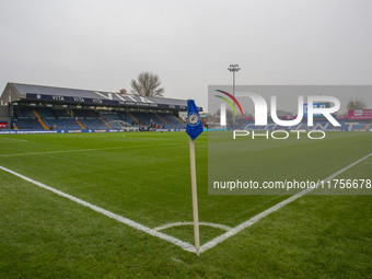 A general view of Edgeley Park during the Sky Bet League 1 match between Stockport County and Bolton Wanderers at the Edgeley Park Stadium i...