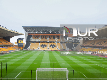 A general view of the ground during the Premier League match between Wolverhampton Wanderers and Southampton at Molineux in Wolverhampton, E...