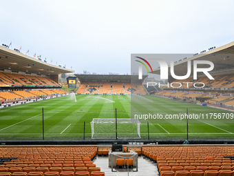 A general view of the ground during the Premier League match between Wolverhampton Wanderers and Southampton at Molineux in Wolverhampton, E...